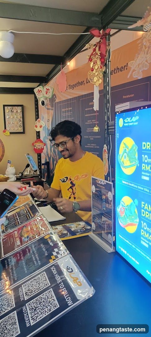 Staff at Counter with Digital Display