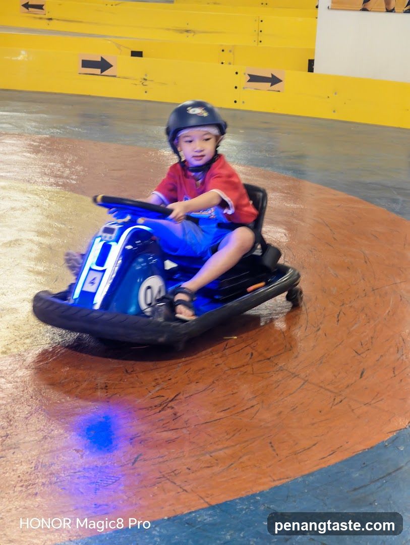 Child Driving Go-Kart