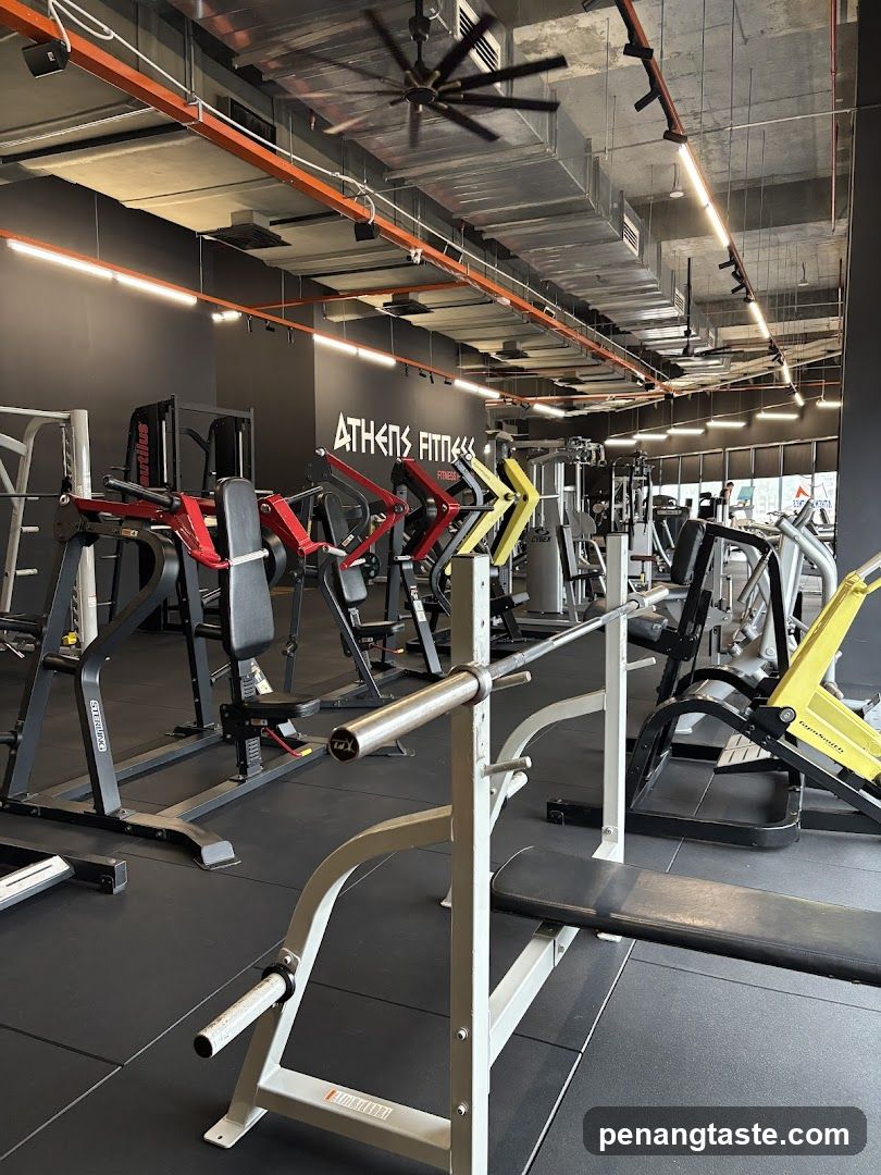 Gym Interior with Equipment