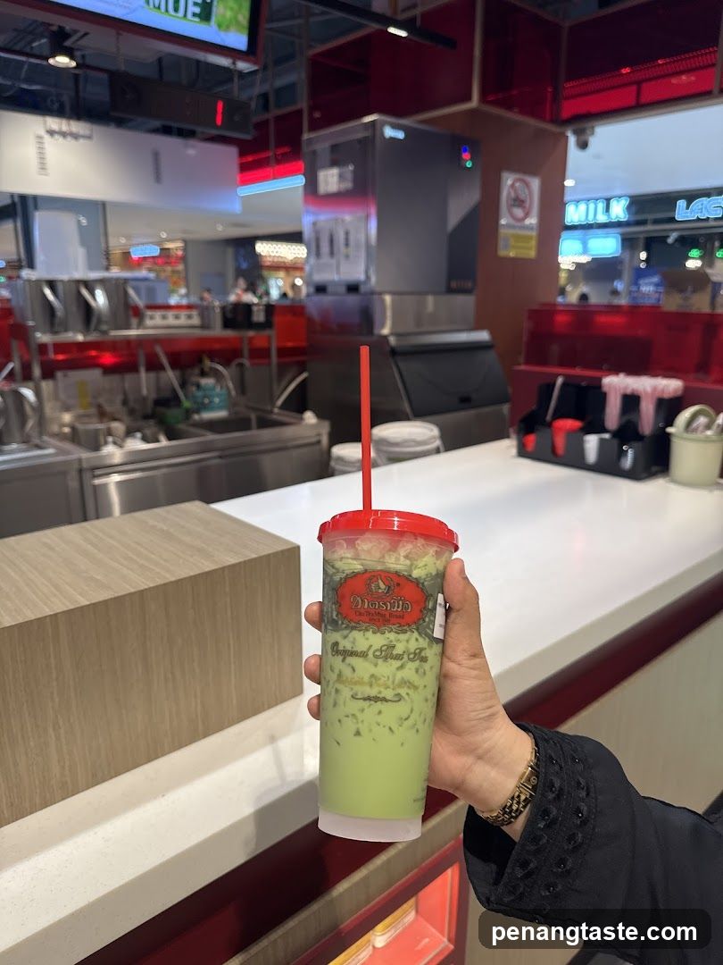 Matcha Drink at Counter