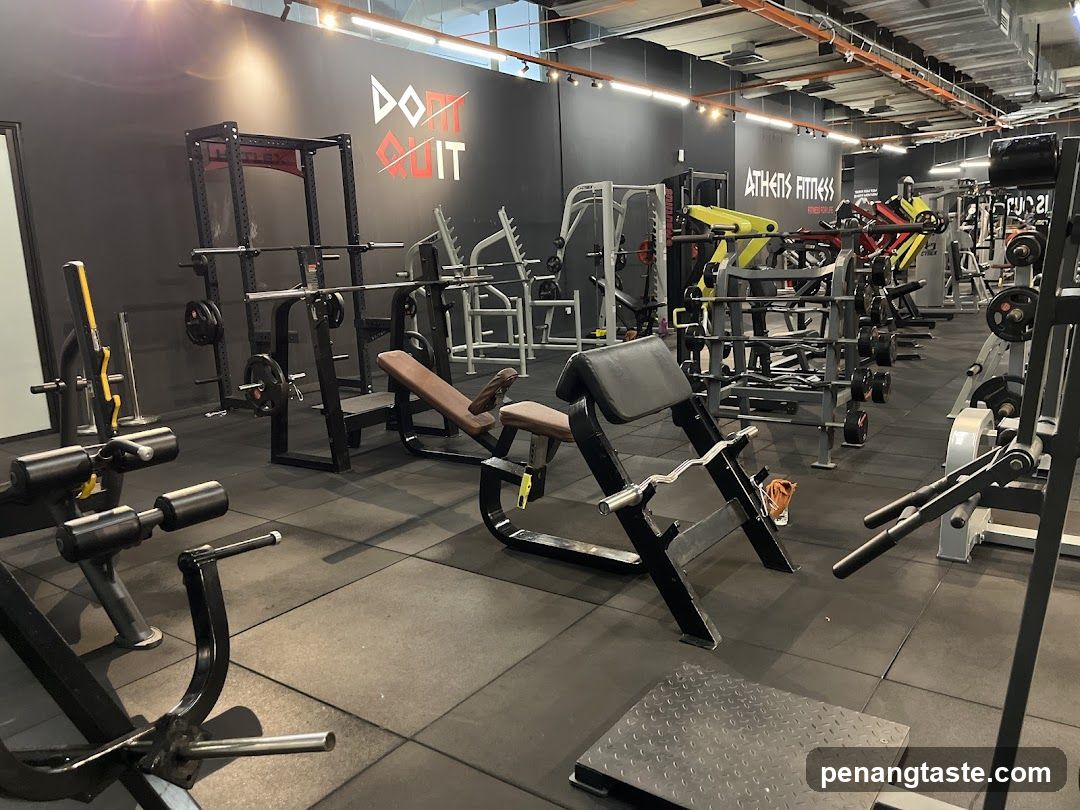 Gym Interior with Equipment