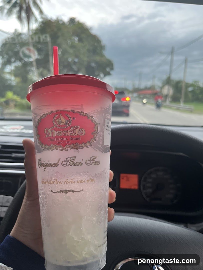 Thai Tea Cup in Car