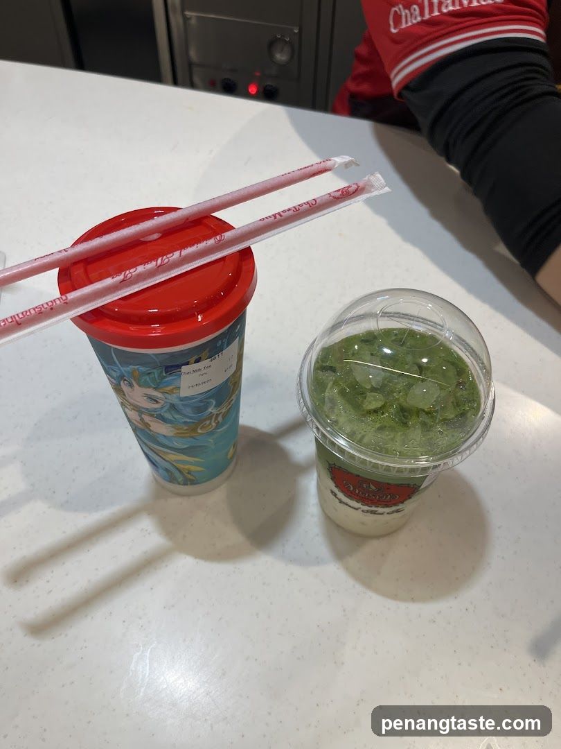 Beverages on a table