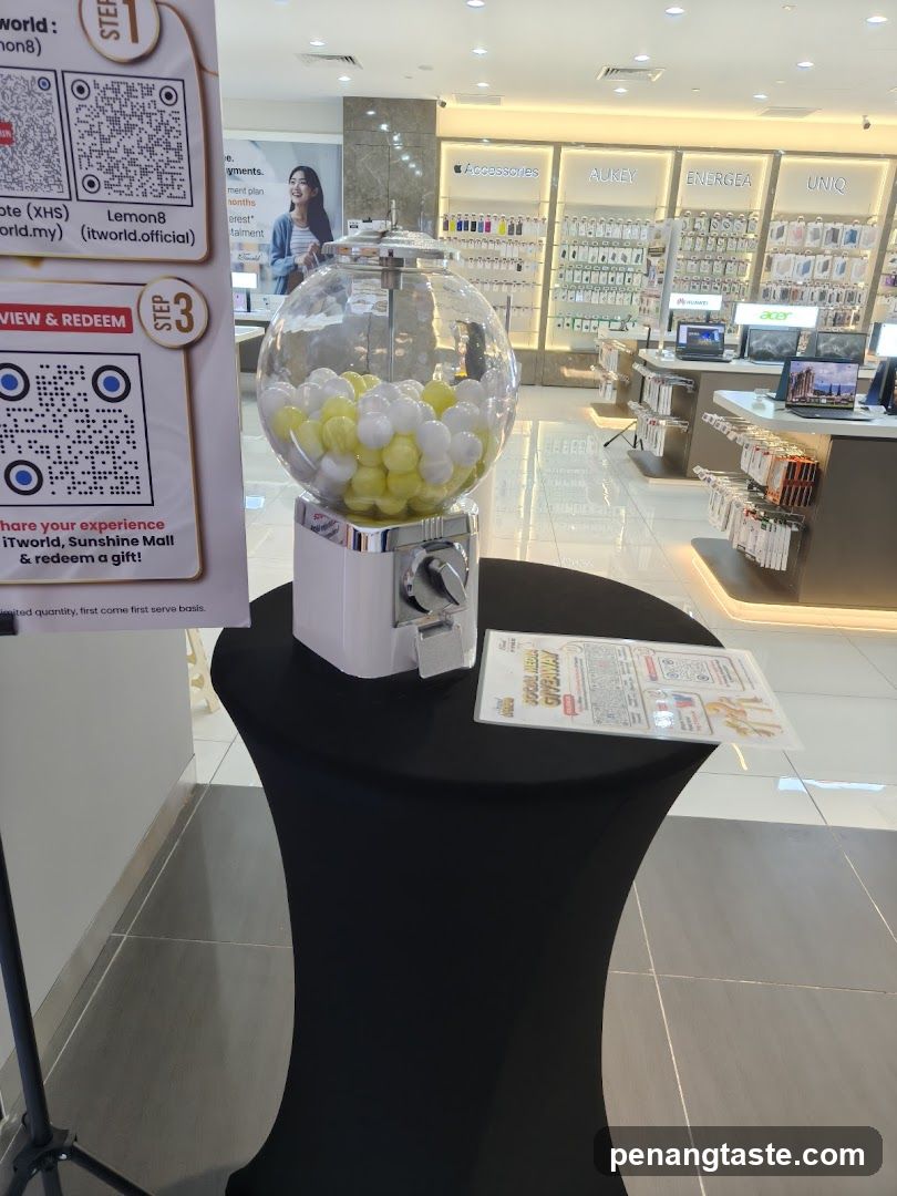 Gumball Machine in Electronics Store