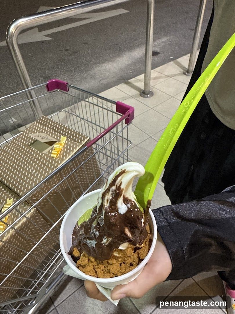 Soft Serve Dessert with Shopping Cart