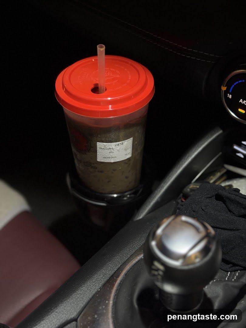 Drink in car cup holder