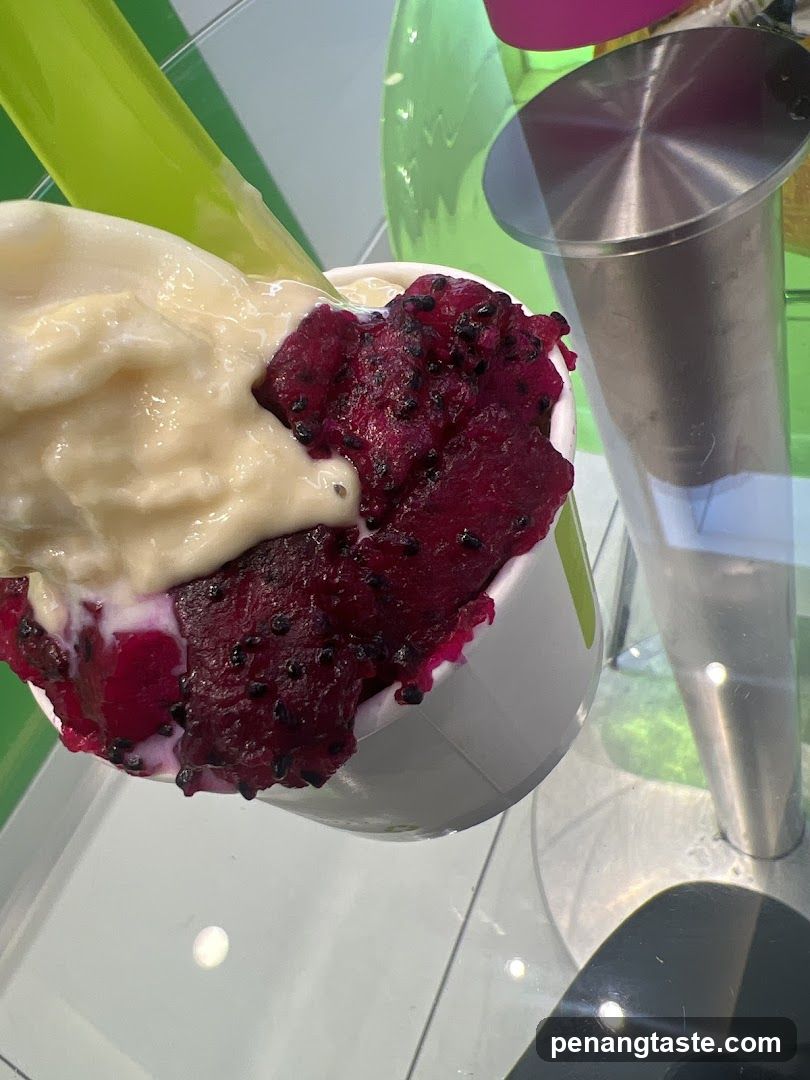 Dragon Fruit and Banana Ice Cream