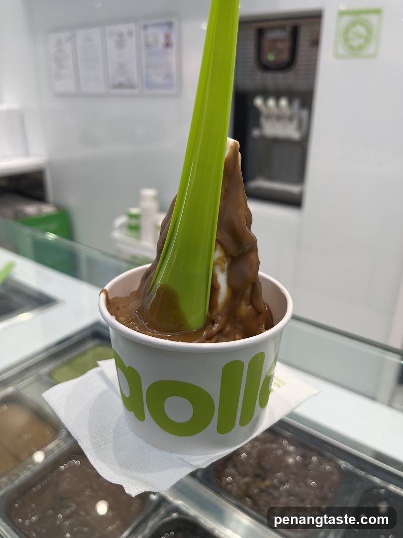 Soft Serve with Green Scoop
