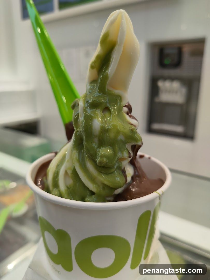 Matcha and Chocolate Ice Cream