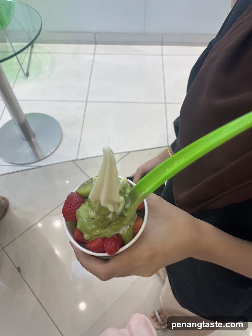 Fruit and Ice Cream Dessert