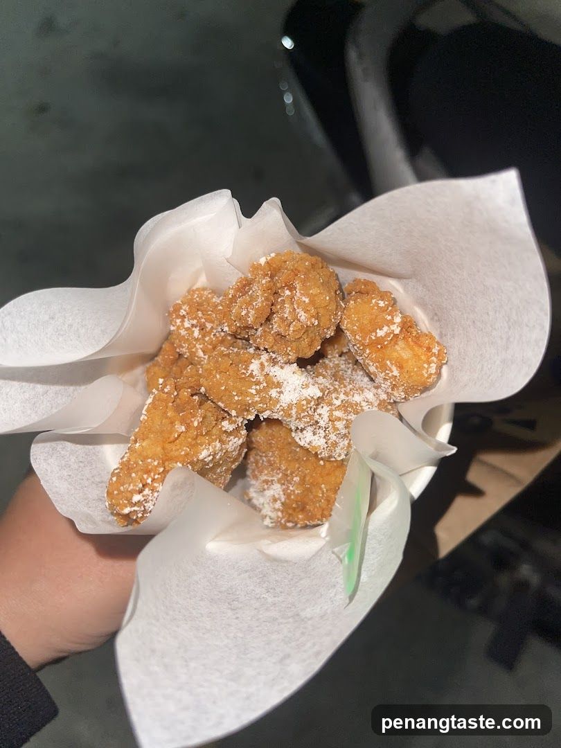Fried Chicken with Powdered Sugar