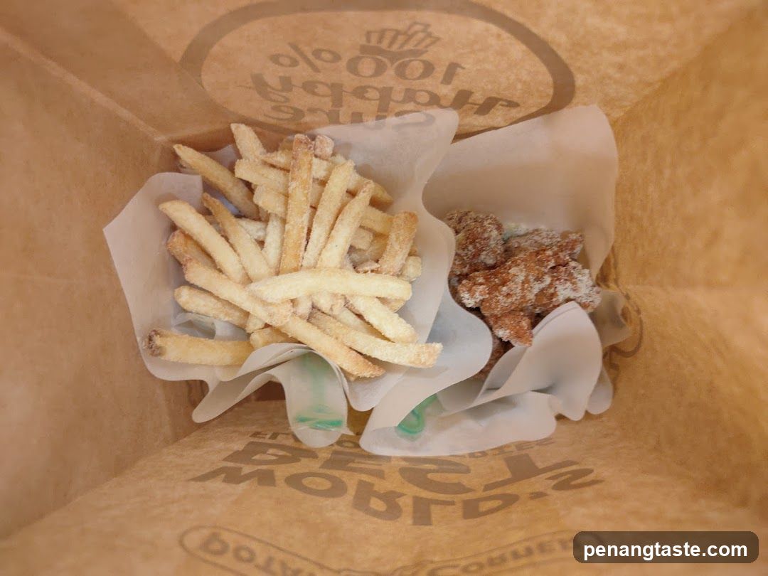 100% Happy Burger Fries and Chicken Tenders