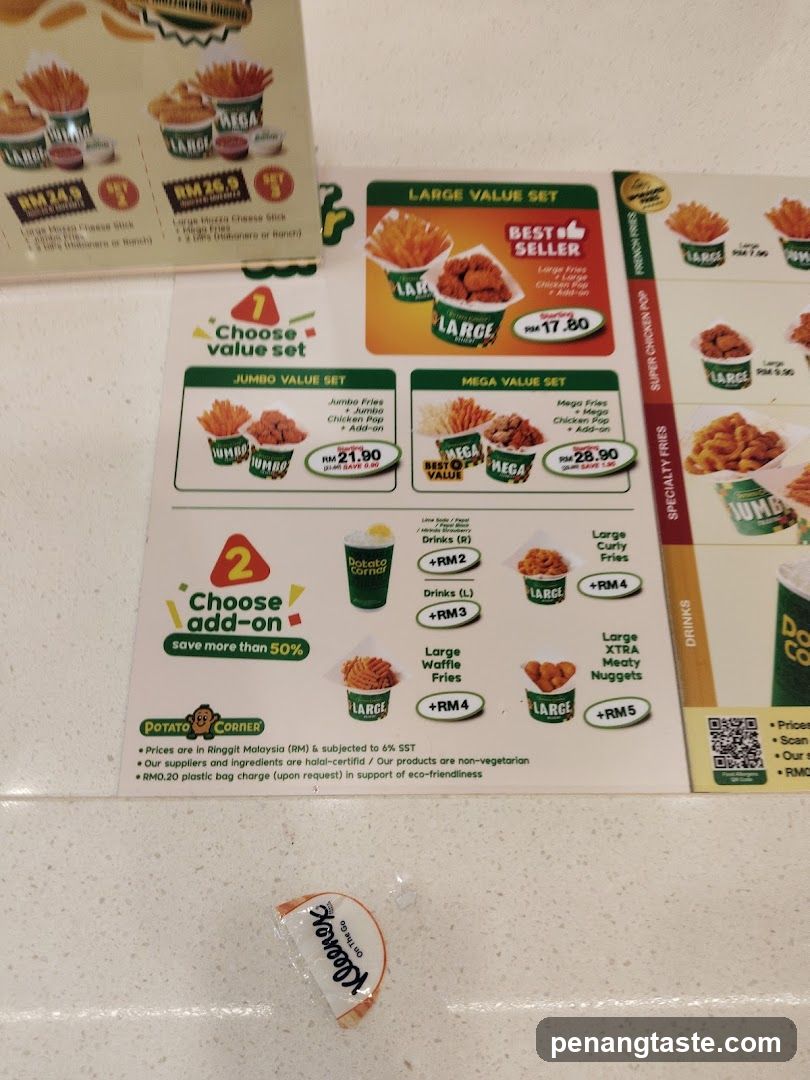 Potato Corners Menu Display
