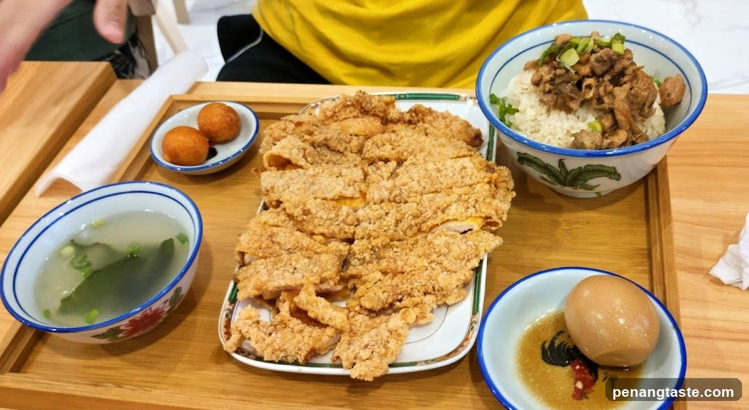 Bento Meal with Fried Chicken and Rice Bowl
