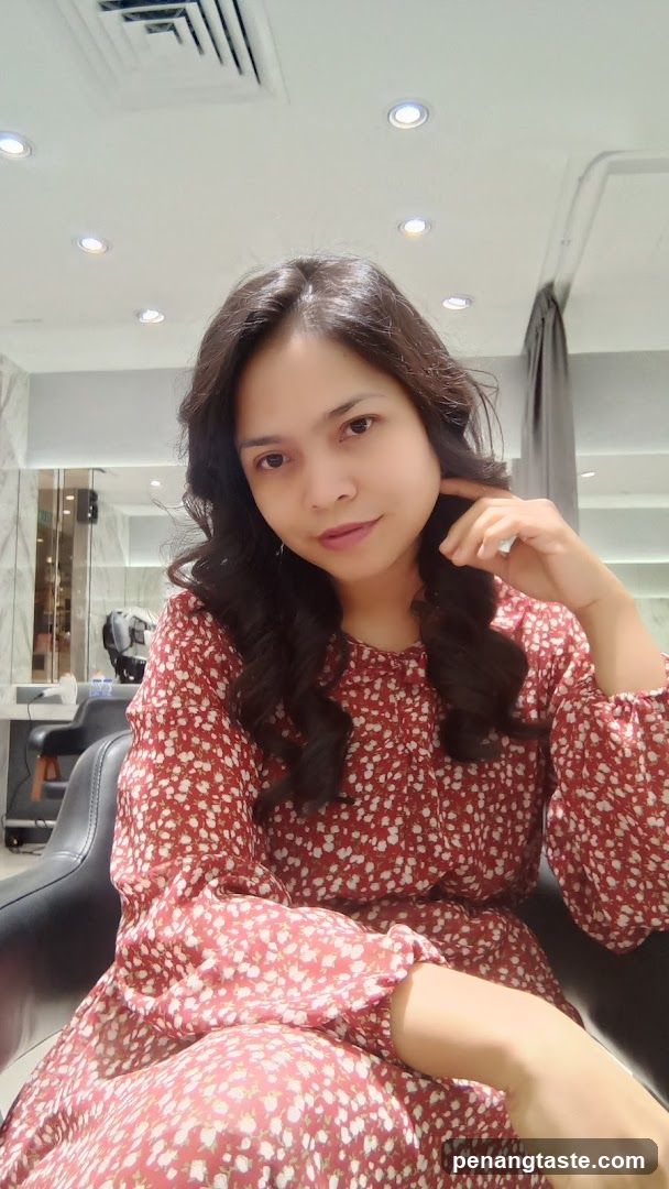 Woman in a salon chair