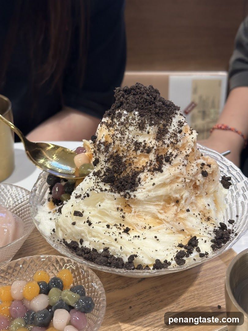 Oreo Crusted Shaved Ice Dessert