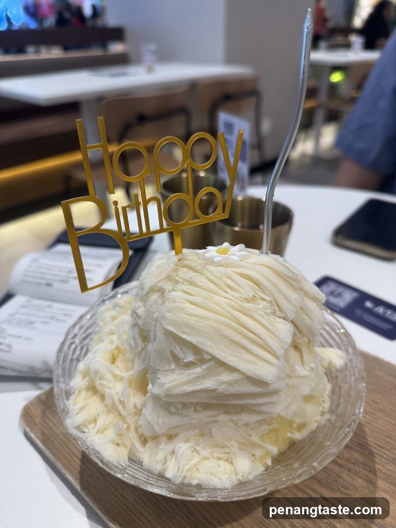 Birthday Dessert with Happy Birthday topper