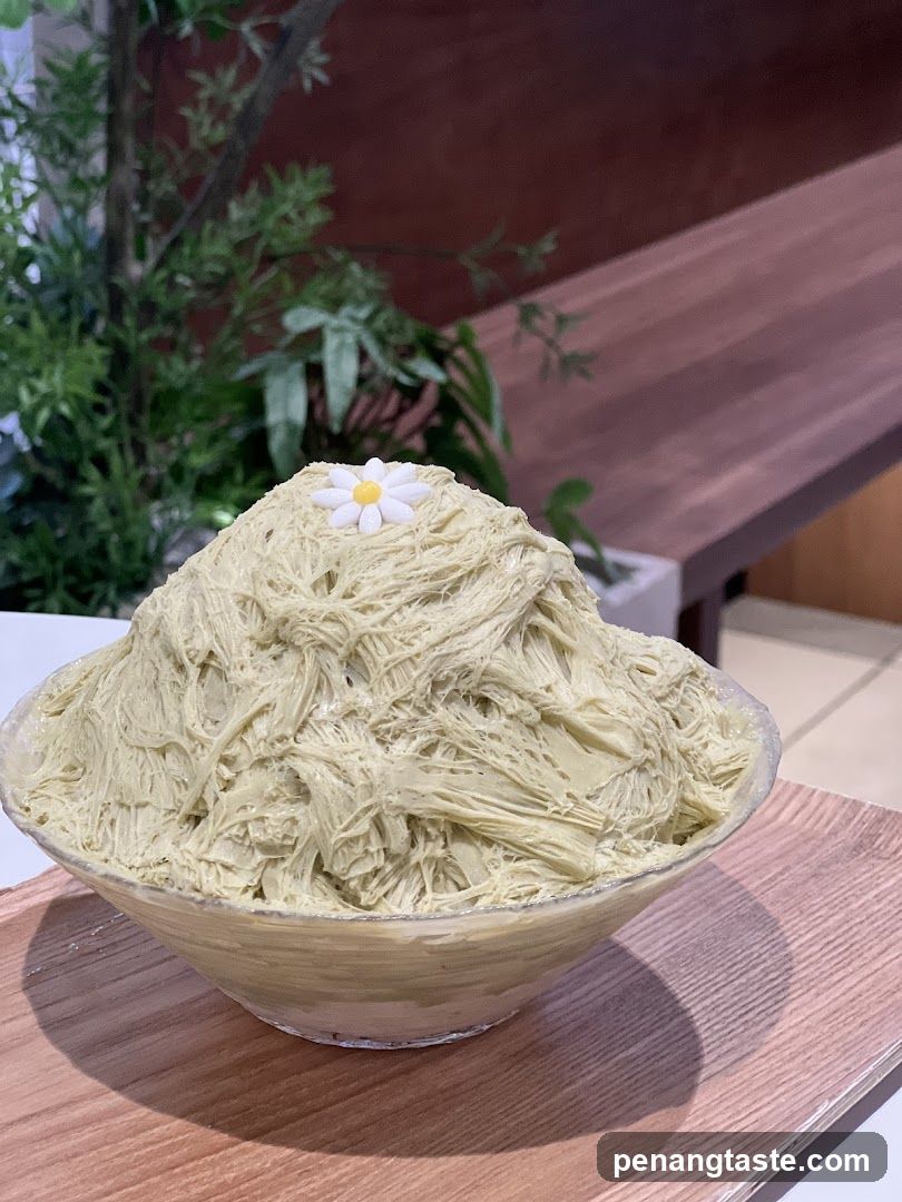 Matcha Shaved Ice Dessert