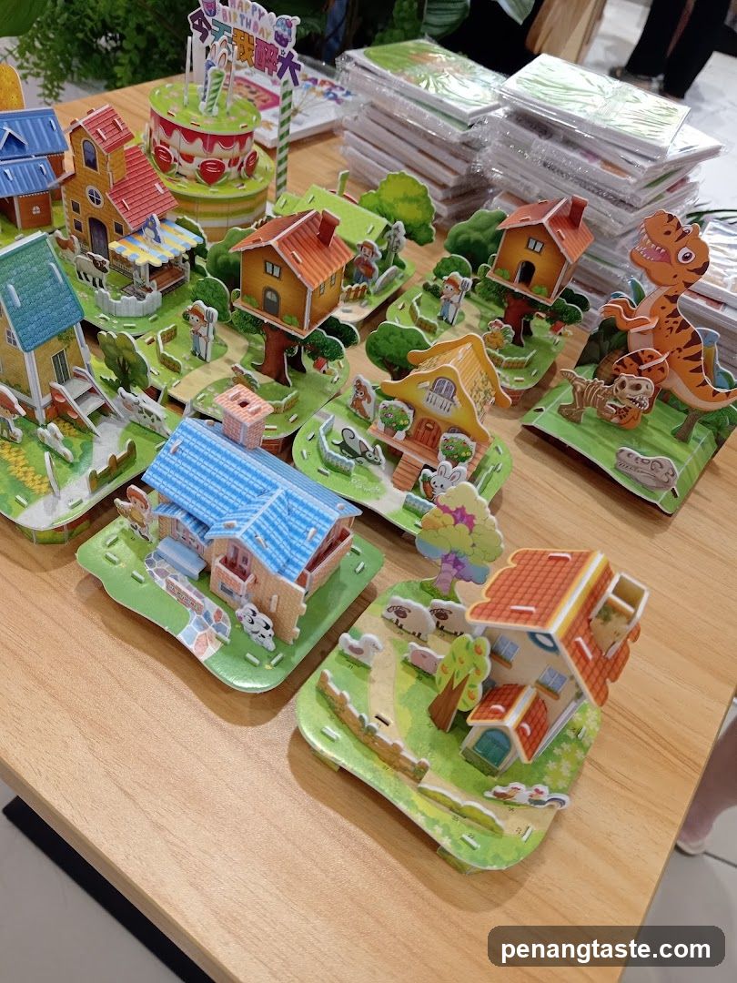 3D Puzzle House Set Display