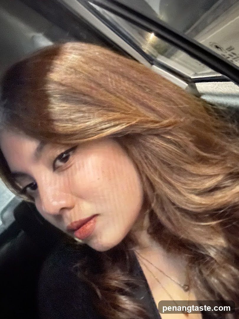 Selfie in car interior