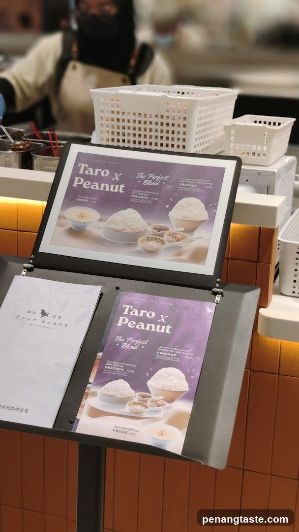 Taro x Peanut Menu Display