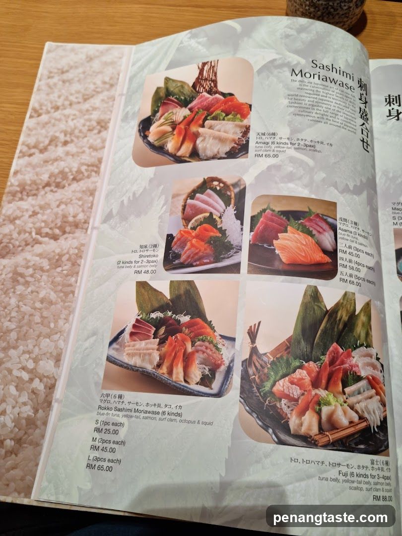 Sushi Menu Page