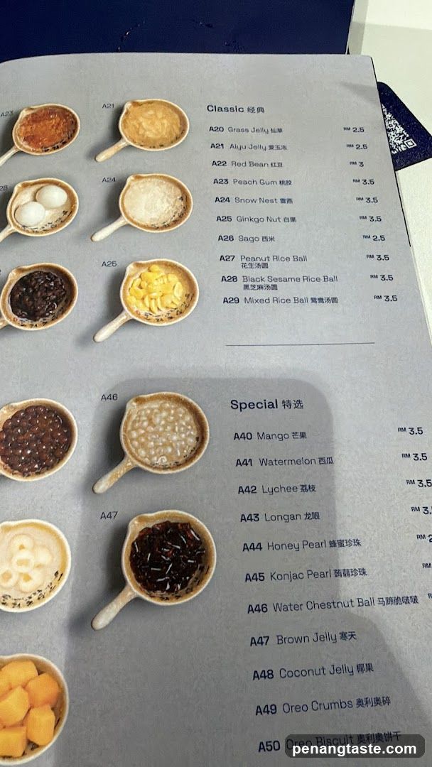 Boba Tea Menu