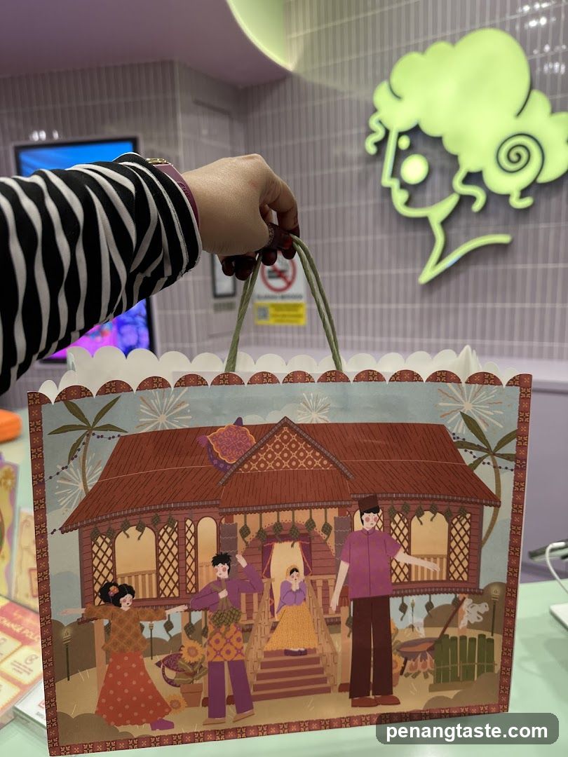 Gift Bag with Traditional Scene