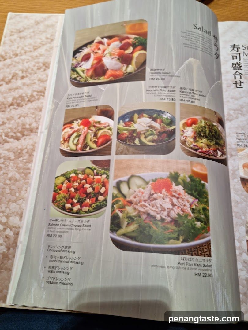 Salad Menu Page
