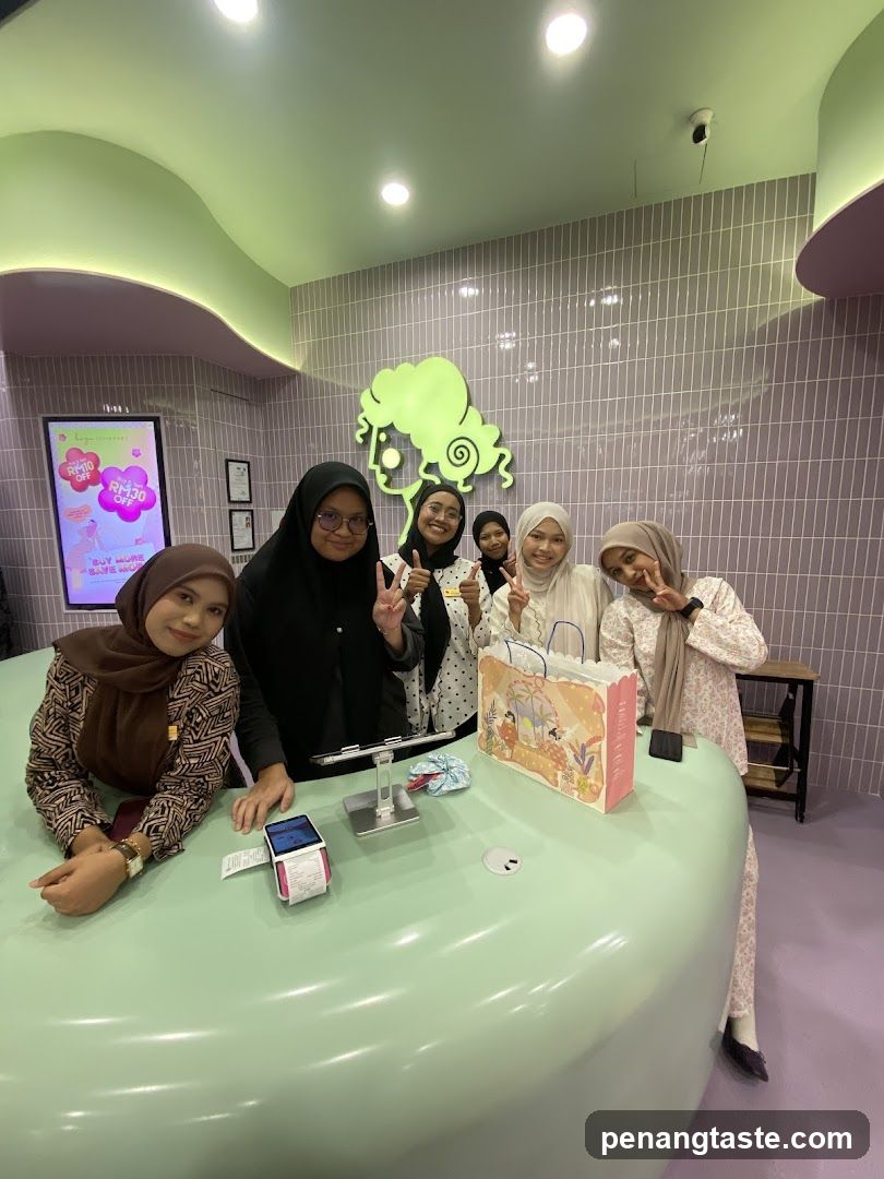 Group of women in a colorful interior space