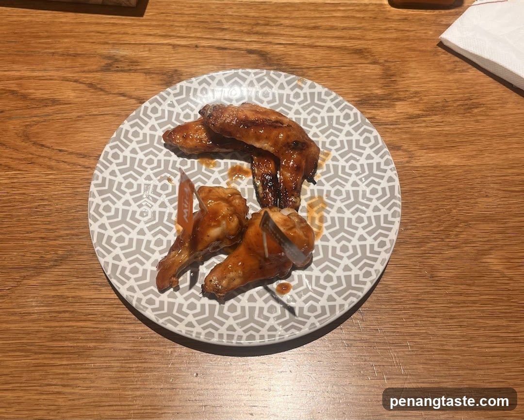 Chicken Wings on Patterned Plate