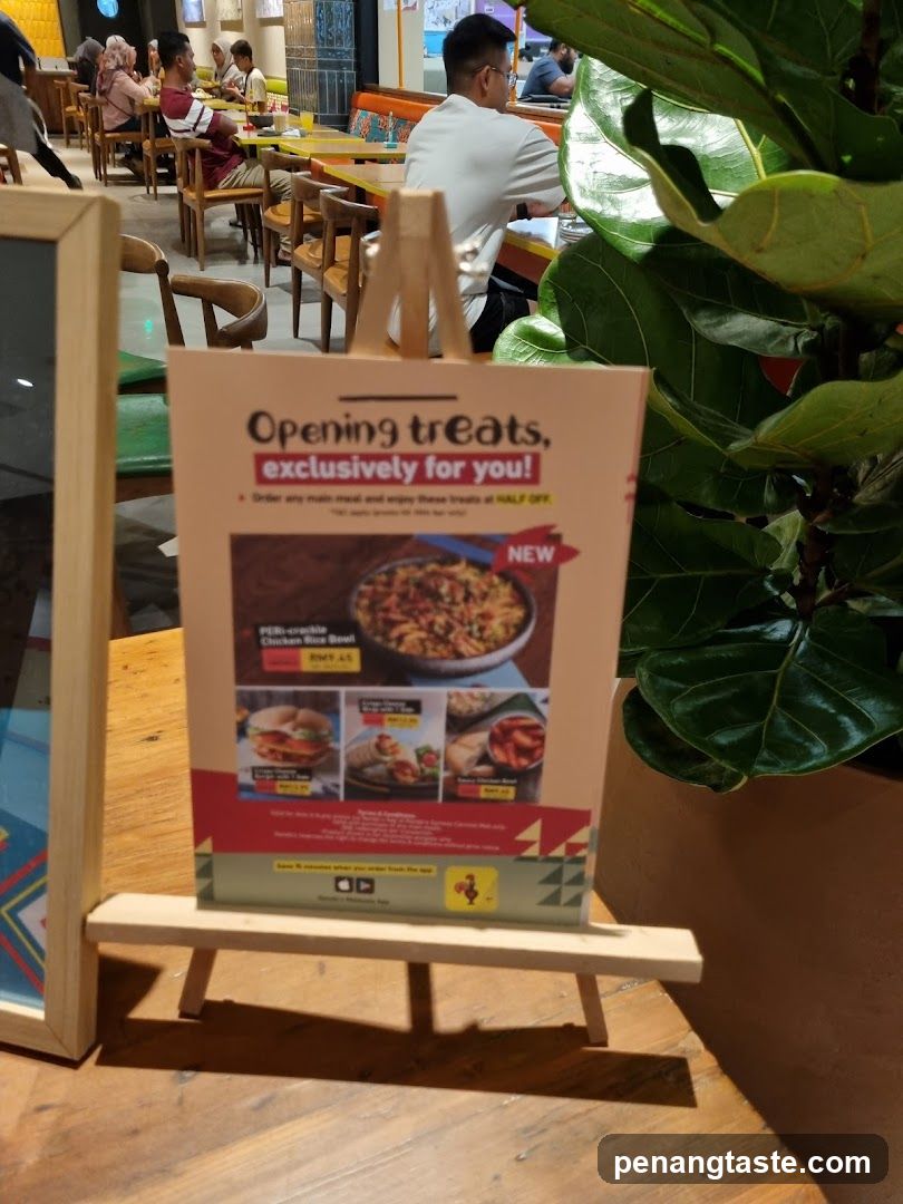 Restaurant Interior with Menu Stand