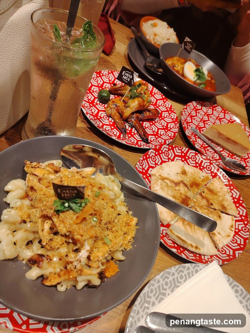 Food Spread at a Restaurant
