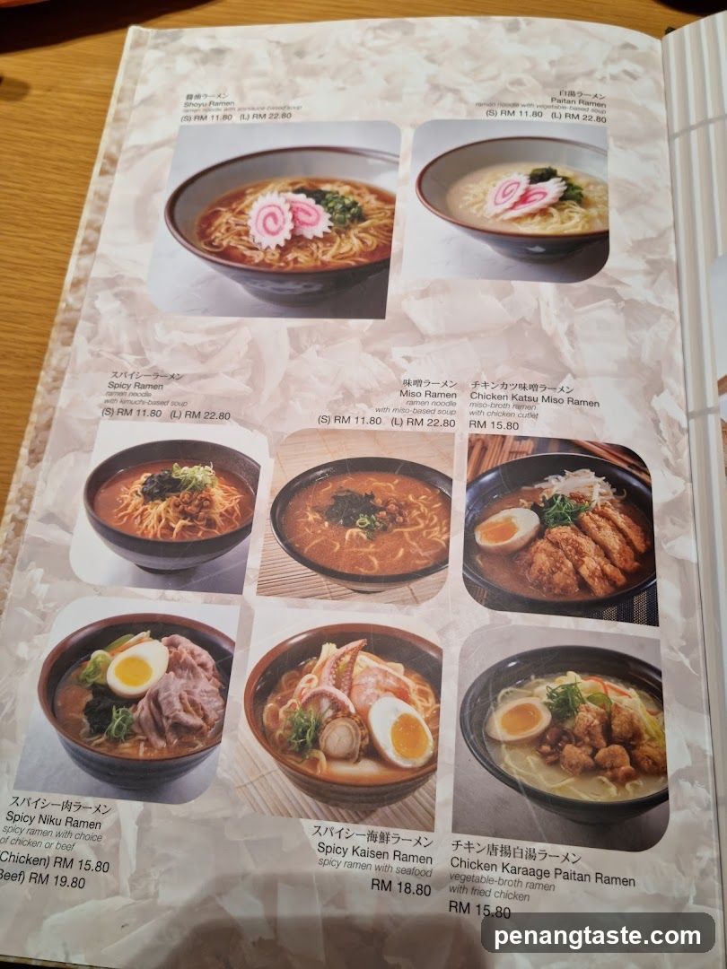 Ramen Menu Page