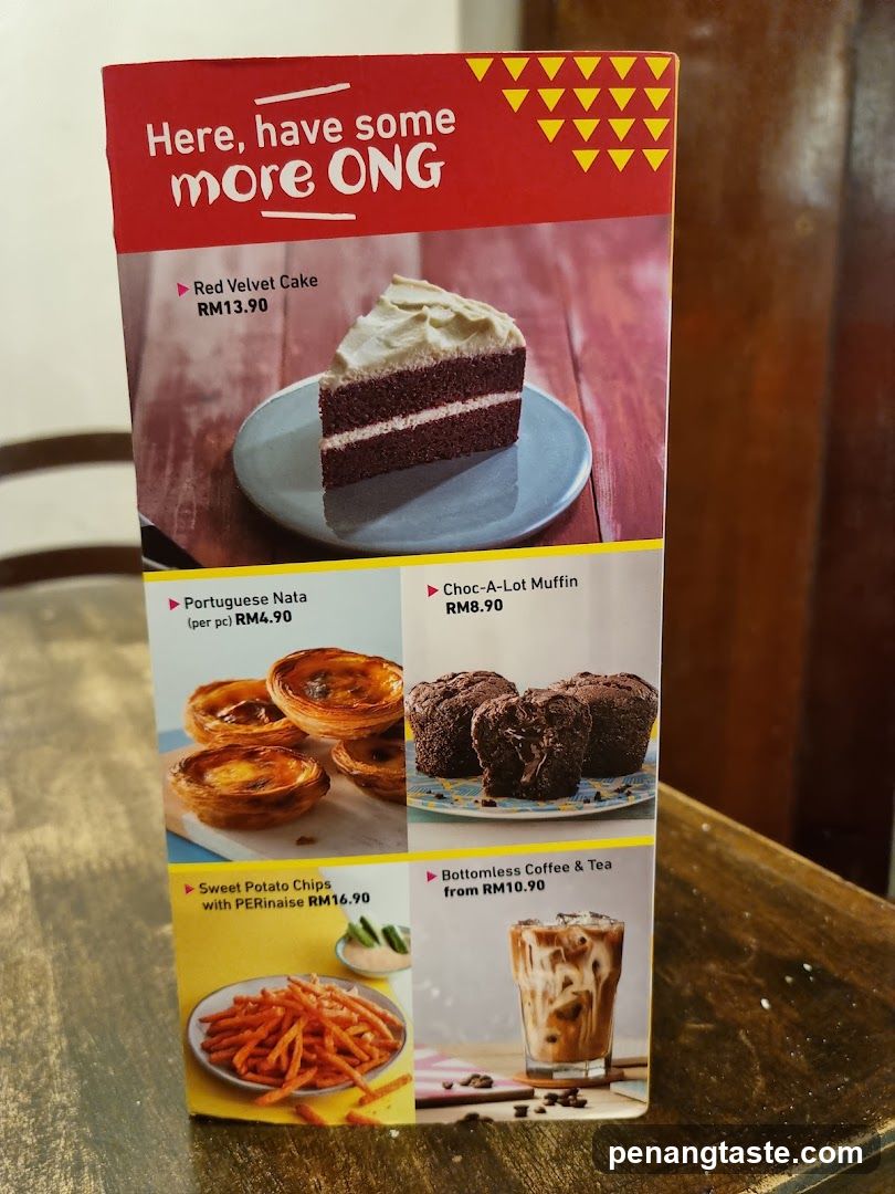 Dessert and Drink Menu Card