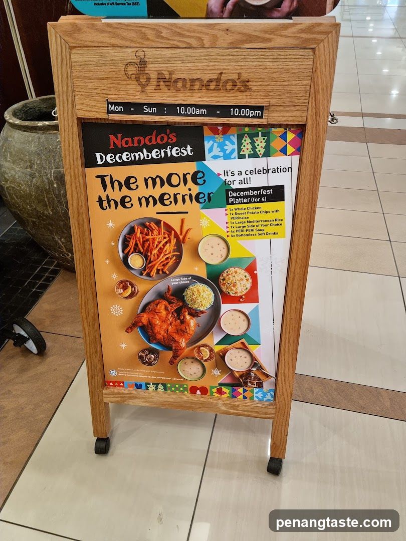 Nando's Decemberfest Signage