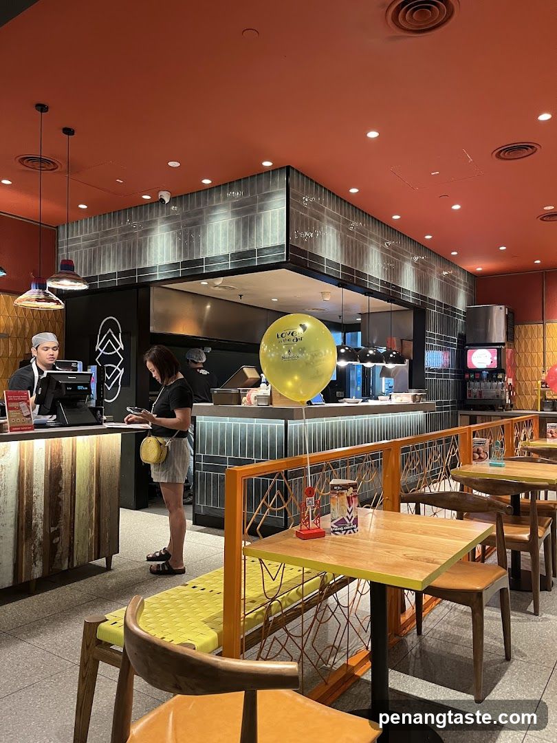 Restaurant Interior with Counter and Seating Area