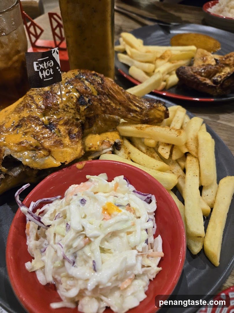 Chicken Meal with Fries and Coleslaw