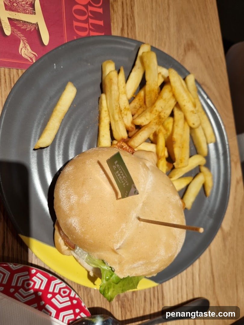 Burger and Fries Plate