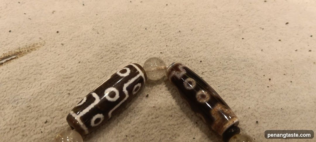 Tibetan-style prayer beads with crystal spacer