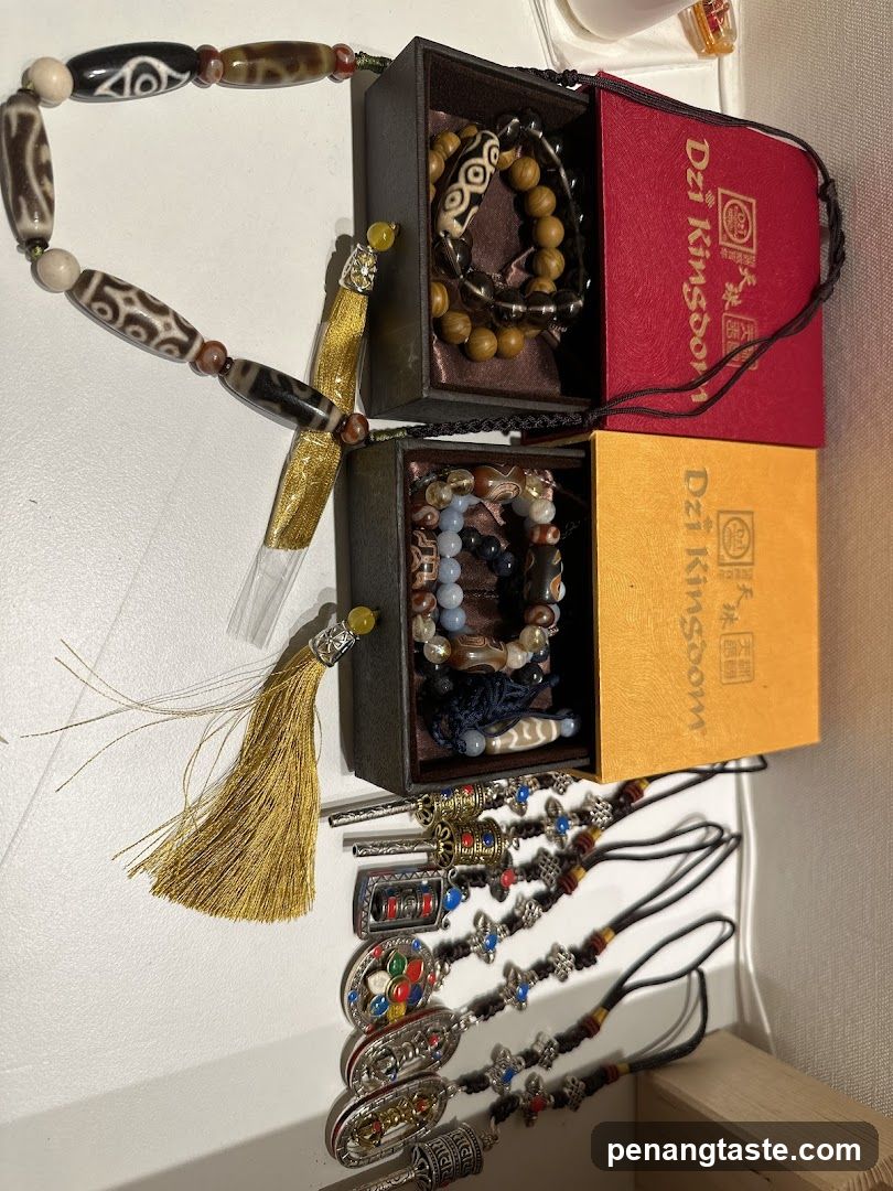 Tibetan-style jewelry and accessories display