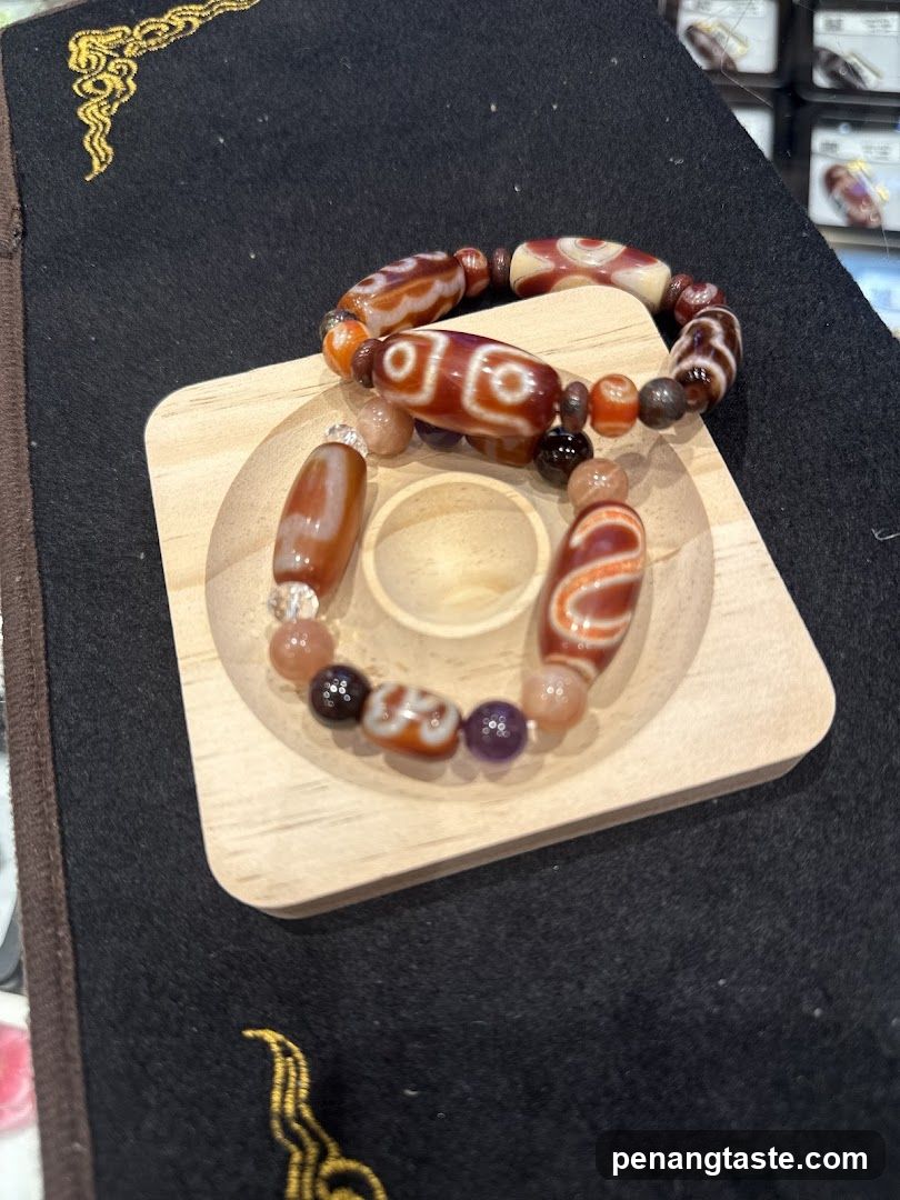 Jewelry Display on Wooden Stand