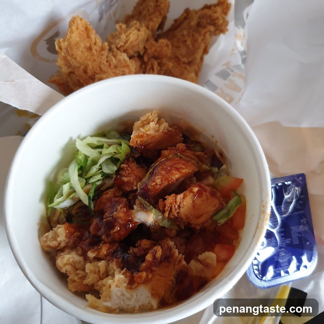 Fried Chicken Bowl with Cucumber Salad
