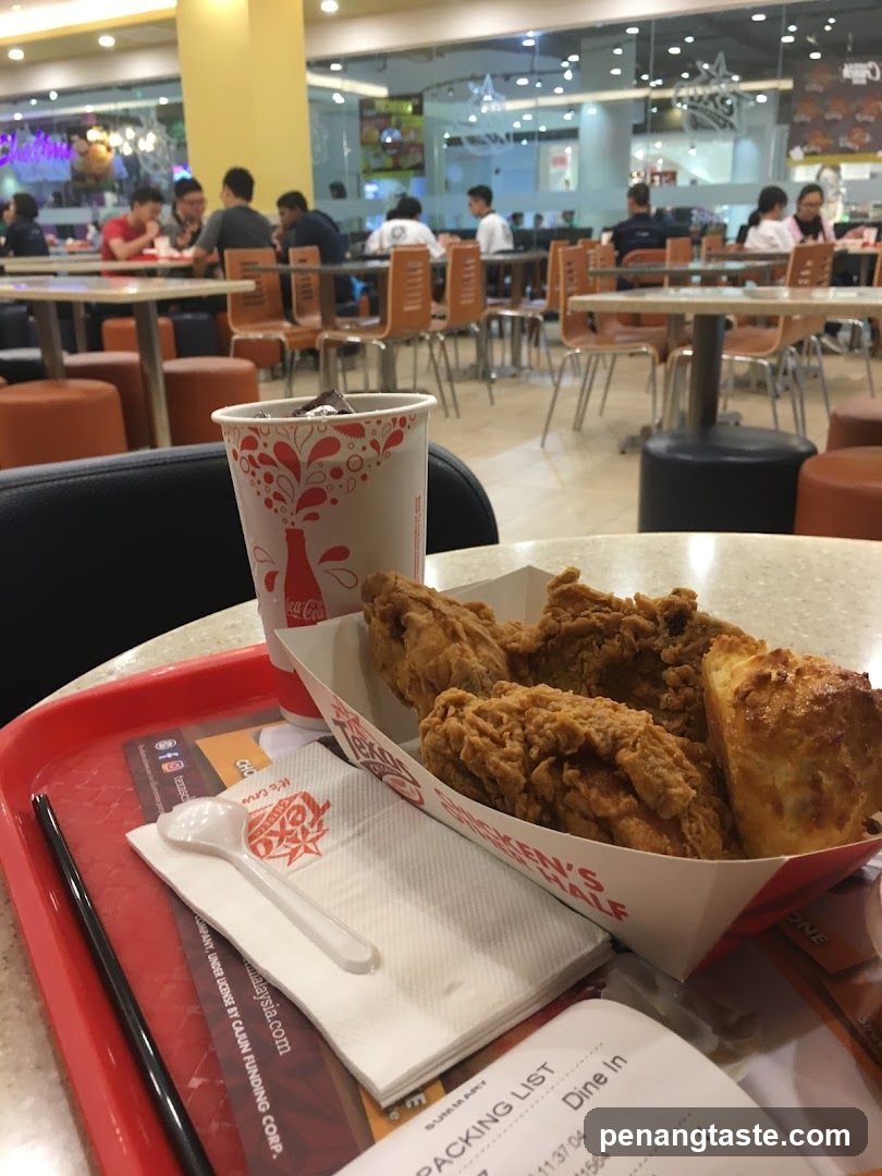 Fried Chicken Meal at Food Court
