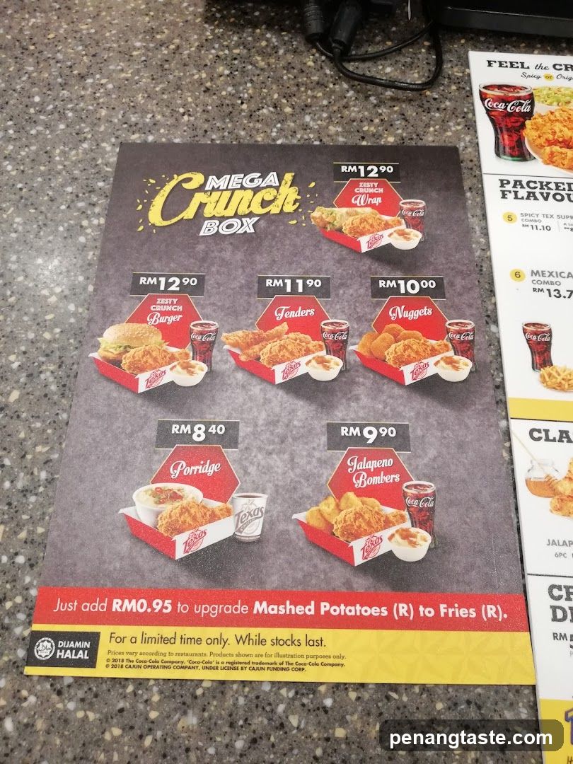 Mega Crunch Box Menu Flyer