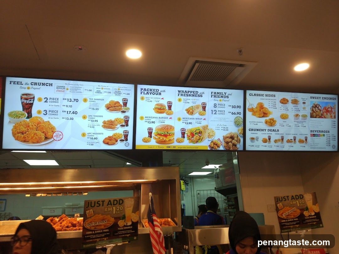 KFC Menu Board Display