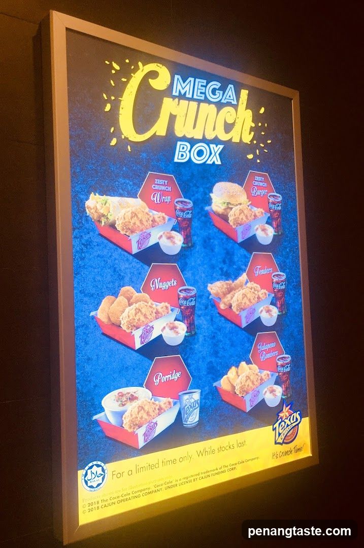 Mega Crunch Box Menu Display