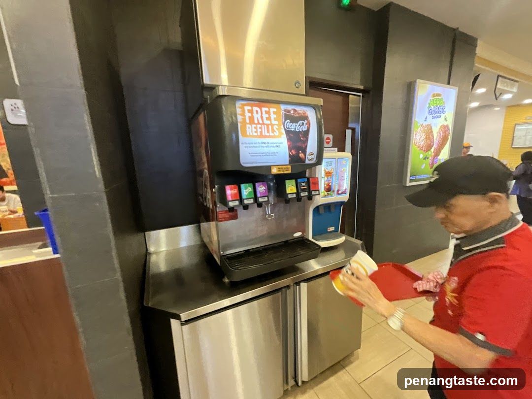 Fast Food Interior with Soda Machine
