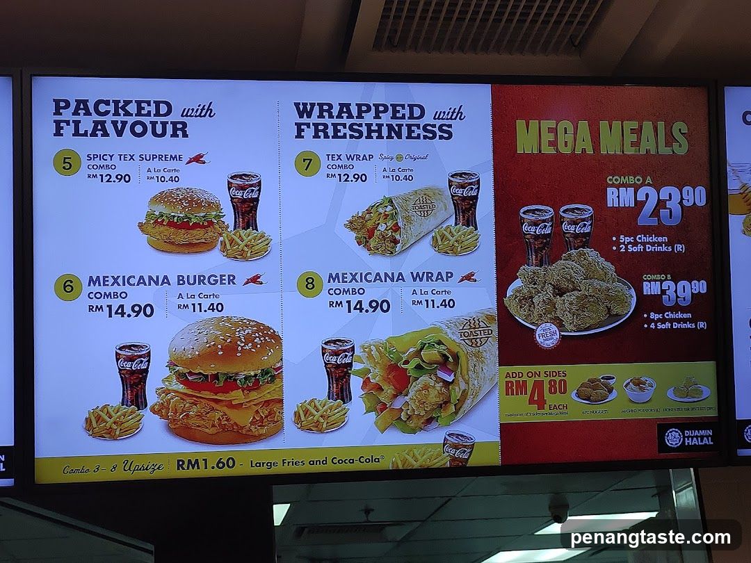 Fast Food Menu Board