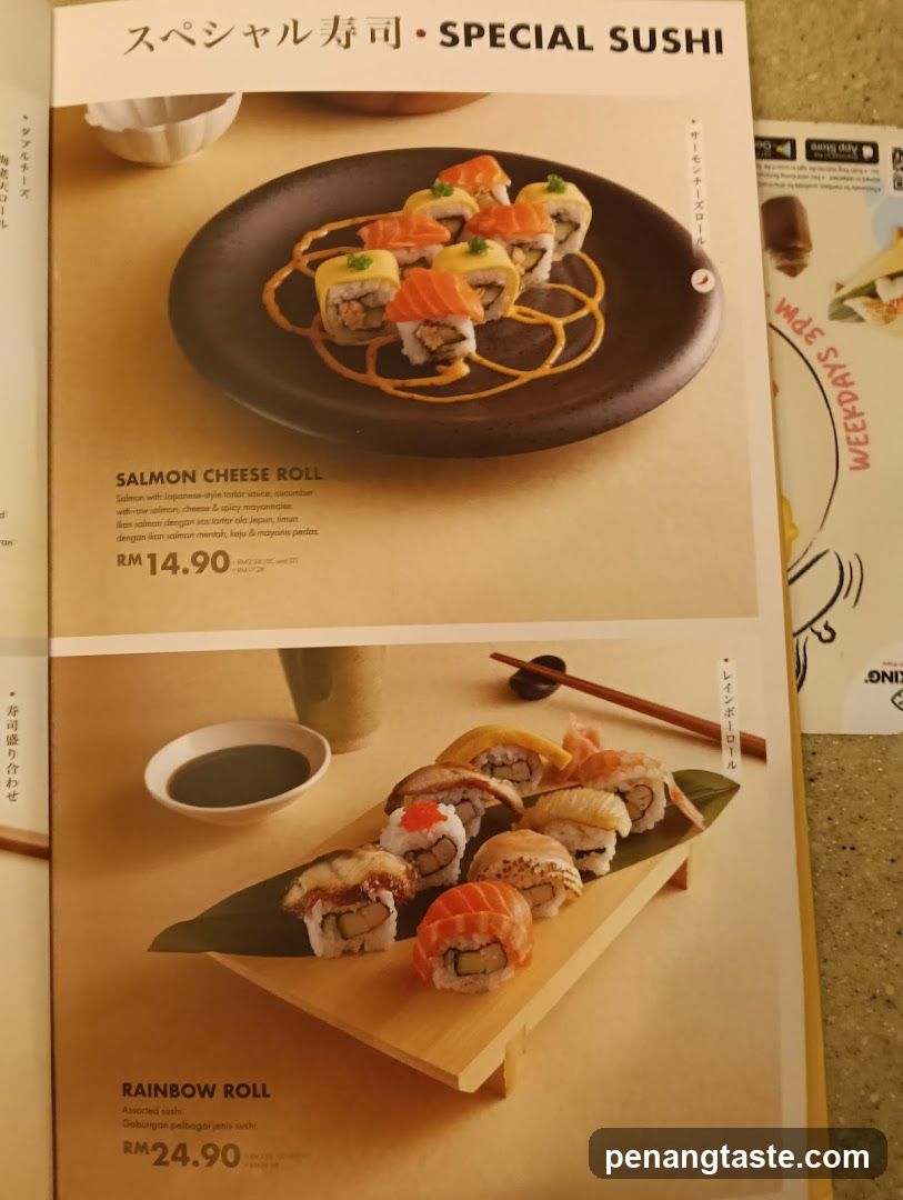 Special Sushi Menu Page